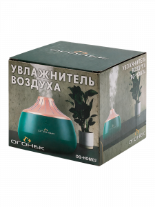 Увлажнитель воздуха для дома Огонёк OG-HOM02 Зеленый/серебро